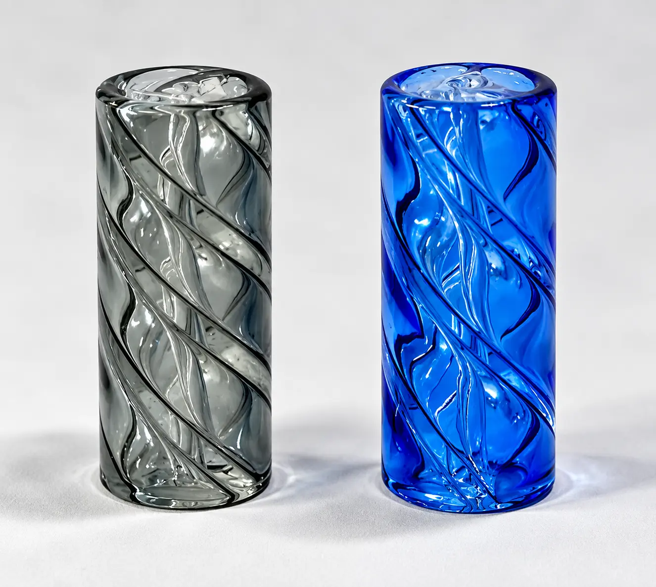 RollCrystals Storm Blue Twist Duo glass pre-roll tips
